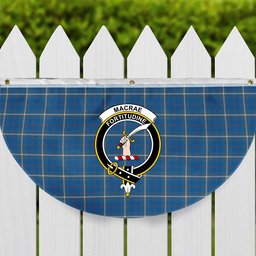 ScotsTee Shop Scottish MacRae of America Ancient Crest Tartan Non-Pleated Fan Flag Bunting Banner