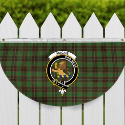 ScotsTee Shop Scottish MacFie Hunting Ancient Crest Tartan Non-Pleated Fan Flag Bunting Banner