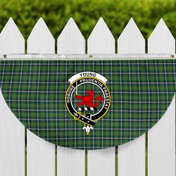 ScotsTee Shop Scottish Young Life International Scotland Crest Tartan Non-Pleated Fan Flag Bunting Banner