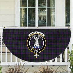 ScotsTee Shop Scottish MacCallum of Berwick Crest Tartan Non-Pleated Fan Flag Bunting Banner