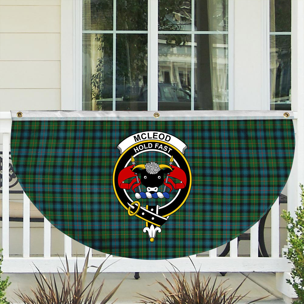 ScotsTee Shop Scottish McLeod of Skye Ancient Crest Tartan Non-Pleated Fan Flag Bunting Banner