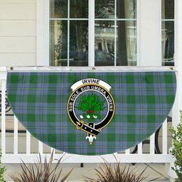 ScotsTee Shop Scottish Irvine of Bonshaw Ancient Crest Tartan Non-Pleated Fan Flag Bunting Banner