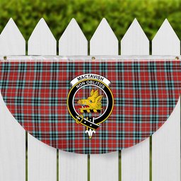 ScotsTee Shop Scottish MacTavish Ancient Crest Tartan Non-Pleated Fan Flag Bunting Banner