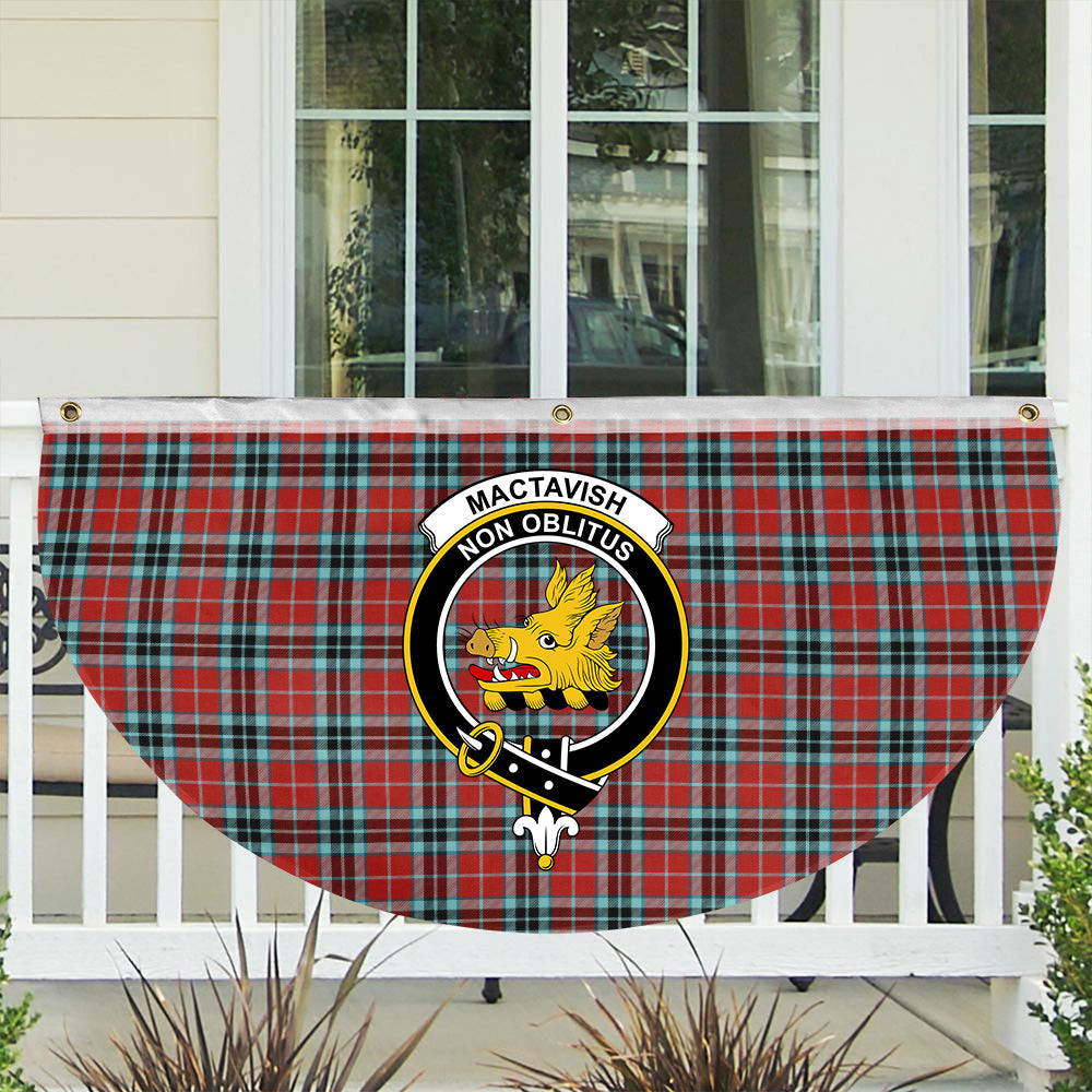 ScotsTee Shop Scottish MacTavish Ancient Crest Tartan Non-Pleated Fan Flag Bunting Banner