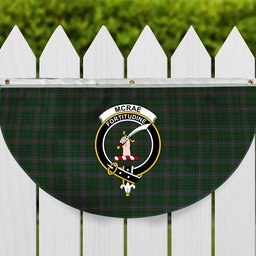 ScotsTee Shop Scottish McRae Crest Tartan Non-Pleated Fan Flag Bunting Banner