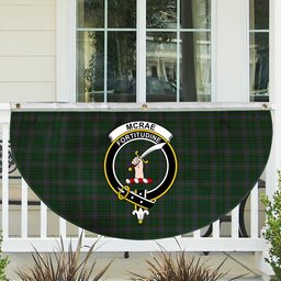 ScotsTee Shop Scottish McRae Crest Tartan Non-Pleated Fan Flag Bunting Banner