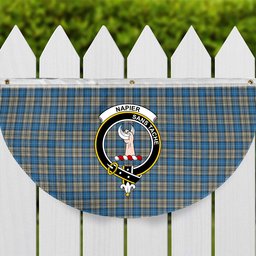 ScotsTee Shop Scottish Napier Ancient Crest Tartan Non-Pleated Fan Flag Bunting Banner