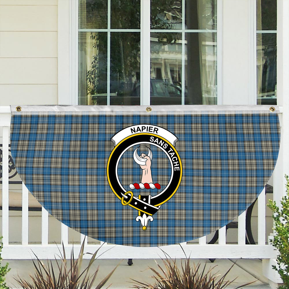 ScotsTee Shop Scottish Napier Ancient Crest Tartan Non-Pleated Fan Flag Bunting Banner