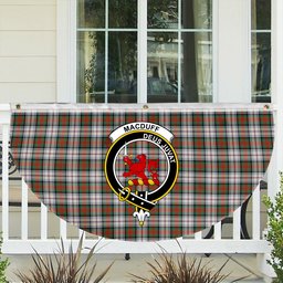 ScotsTee Shop Scottish MacDuff Dress Ancient SC Crest Tartan Non-Pleated Fan Flag Bunting Banner