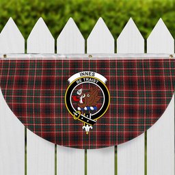 ScotsTee Shop Scottish Innes of Cowie Modern Crest Tartan Non-Pleated Fan Flag Bunting Banner