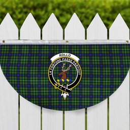 ScotsTee Shop Scottish Rollo SC Crest Tartan Non-Pleated Fan Flag Bunting Banner