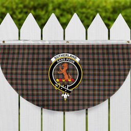 ScotsTee Shop Scottish Sutherland Weathered Crest Tartan Non-Pleated Fan Flag Bunting Banner