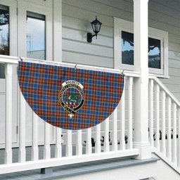 ScotsTee Shop Scottish MacBeth Modern SC Crest Tartan Non-Pleated Fan Flag Bunting Banner