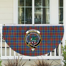 ScotsTee Shop Scottish MacBeth Modern SC Crest Tartan Non-Pleated Fan Flag Bunting Banner
