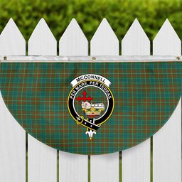 ScotsTee Shop Scottish McConnell Ancient Crest Tartan Non-Pleated Fan Flag Bunting Banner