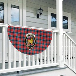 ScotsTee Shop Scottish McTavish Modern Crest Tartan Non-Pleated Fan Flag Bunting Banner