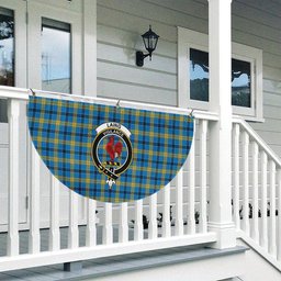 ScotsTee Shop Scottish Laing SC Crest Tartan Non-Pleated Fan Flag Bunting Banner
