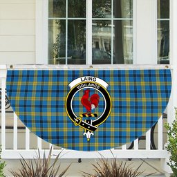 ScotsTee Shop Scottish Laing SC Crest Tartan Non-Pleated Fan Flag Bunting Banner