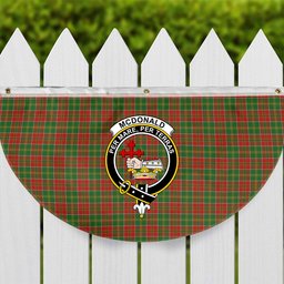 ScotsTee Shop Scottish McDonald of Kingsburgh Ancient Crest Tartan Non-Pleated Fan Flag Bunting Banner