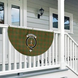 ScotsTee Shop Scottish MacAlister of Glenbarr Hunting Modern Crest Tartan Non-Pleated Fan Flag Bunting Banner