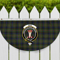 ScotsTee Shop Scottish Reid Green Crest Tartan Non-Pleated Fan Flag Bunting Banner