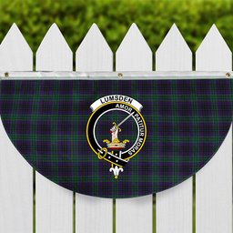 ScotsTee Shop Scottish Lumsden Green Crest Tartan Non-Pleated Fan Flag Bunting Banner
