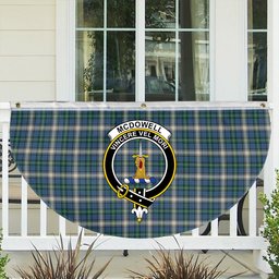 ScotsTee Shop Scottish McDowell Modern Crest Tartan Non-Pleated Fan Flag Bunting Banner