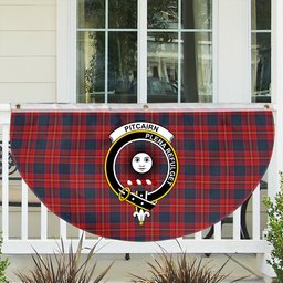 ScotsTee Shop Scottish Pitcairn Heritage Modern Crest Tartan Non-Pleated Fan Flag Bunting Banner