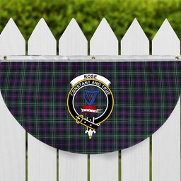ScotsTee Shop Scottish Rose Hunting Modern Crest Tartan Non-Pleated Fan Flag Bunting Banner