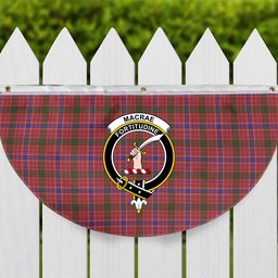 ScotsTee Shop Scottish MacRae Ancient Crest Tartan Non-Pleated Fan Flag Bunting Banner