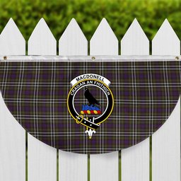 ScotsTee Shop Scottish MacDonell of Glengarry Dress Crest Tartan Non-Pleated Fan Flag Bunting Banner