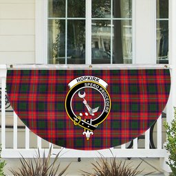 ScotsTee Shop Scottish Hopkirk Crest Tartan Non-Pleated Fan Flag Bunting Banner