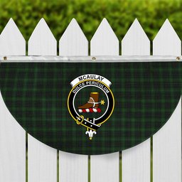 ScotsTee Shop Scottish McAulay Hunting Crest Tartan Non-Pleated Fan Flag Bunting Banner