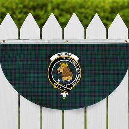 ScotsTee Shop Scottish Walker Hunting Modern Crest Tartan Non-Pleated Fan Flag Bunting Banner