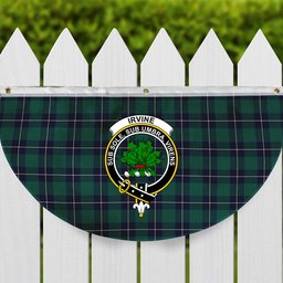 ScotsTee Shop Scottish Irvine Modern Crest Tartan Non-Pleated Fan Flag Bunting Banner