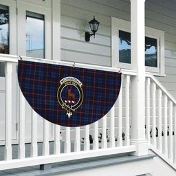 ScotsTee Shop Scottish McCorquodale Modern Crest Tartan Non-Pleated Fan Flag Bunting Banner