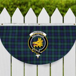 ScotsTee Shop Scottish Thomson Modern Crest Tartan Non-Pleated Fan Flag Bunting Banner