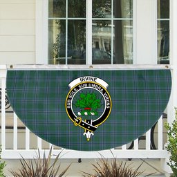 ScotsTee Shop Scottish Irvine of Drum Crest Tartan Non-Pleated Fan Flag Bunting Banner