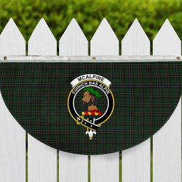 ScotsTee Shop Scottish McAlpine Crest Tartan Non-Pleated Fan Flag Bunting Banner