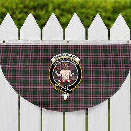ScotsTee Shop Scottish MacFarlane Hunting Modern Crest Tartan Non-Pleated Fan Flag Bunting Banner