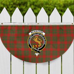 ScotsTee Shop Scottish McKintosh Red Ancient Crest Tartan Non-Pleated Fan Flag Bunting Banner
