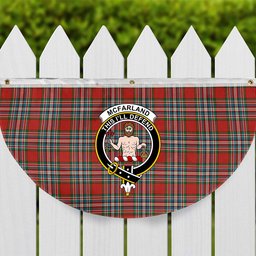 ScotsTee Shop Scottish McFarland Red Ancient Crest Tartan Non-Pleated Fan Flag Bunting Banner