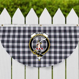 ScotsTee Shop Scottish McRae Dress Modern Crest Tartan Non-Pleated Fan Flag Bunting Banner