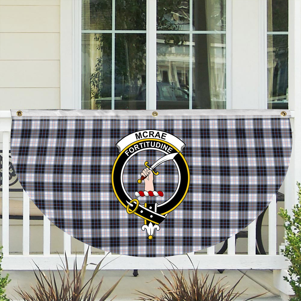 ScotsTee Shop Scottish McRae Dress Modern Crest Tartan Non-Pleated Fan Flag Bunting Banner