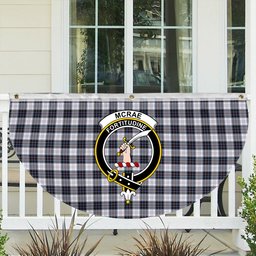 ScotsTee Shop Scottish McRae Dress Modern Crest Tartan Non-Pleated Fan Flag Bunting Banner