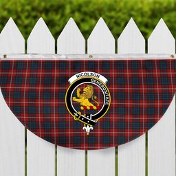 ScotsTee Shop Scottish Nicolson of Lewis Crest Tartan Non-Pleated Fan Flag Bunting Banner