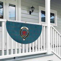 ScotsTee Shop Scottish Kelly Dress Modern Crest Tartan Non-Pleated Fan Flag Bunting Banner