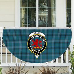 ScotsTee Shop Scottish Kelly Dress Modern Crest Tartan Non-Pleated Fan Flag Bunting Banner