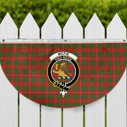 ScotsTee Shop Scottish McFie Ancient Crest Tartan Non-Pleated Fan Flag Bunting Banner