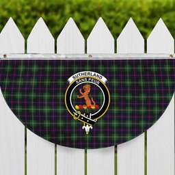 ScotsTee Shop Scottish Sutherland Modern Crest Tartan Non-Pleated Fan Flag Bunting Banner